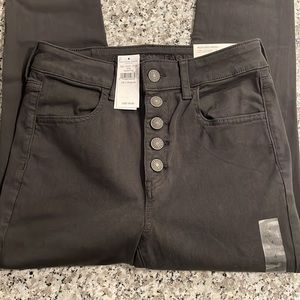 Black American Eagle Super Hi-Rise Jeggings